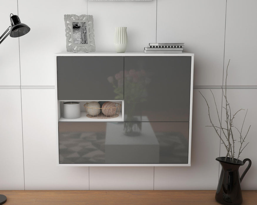 Sideboard Santa Clarita, Grau, hängend (92x79x35cm)