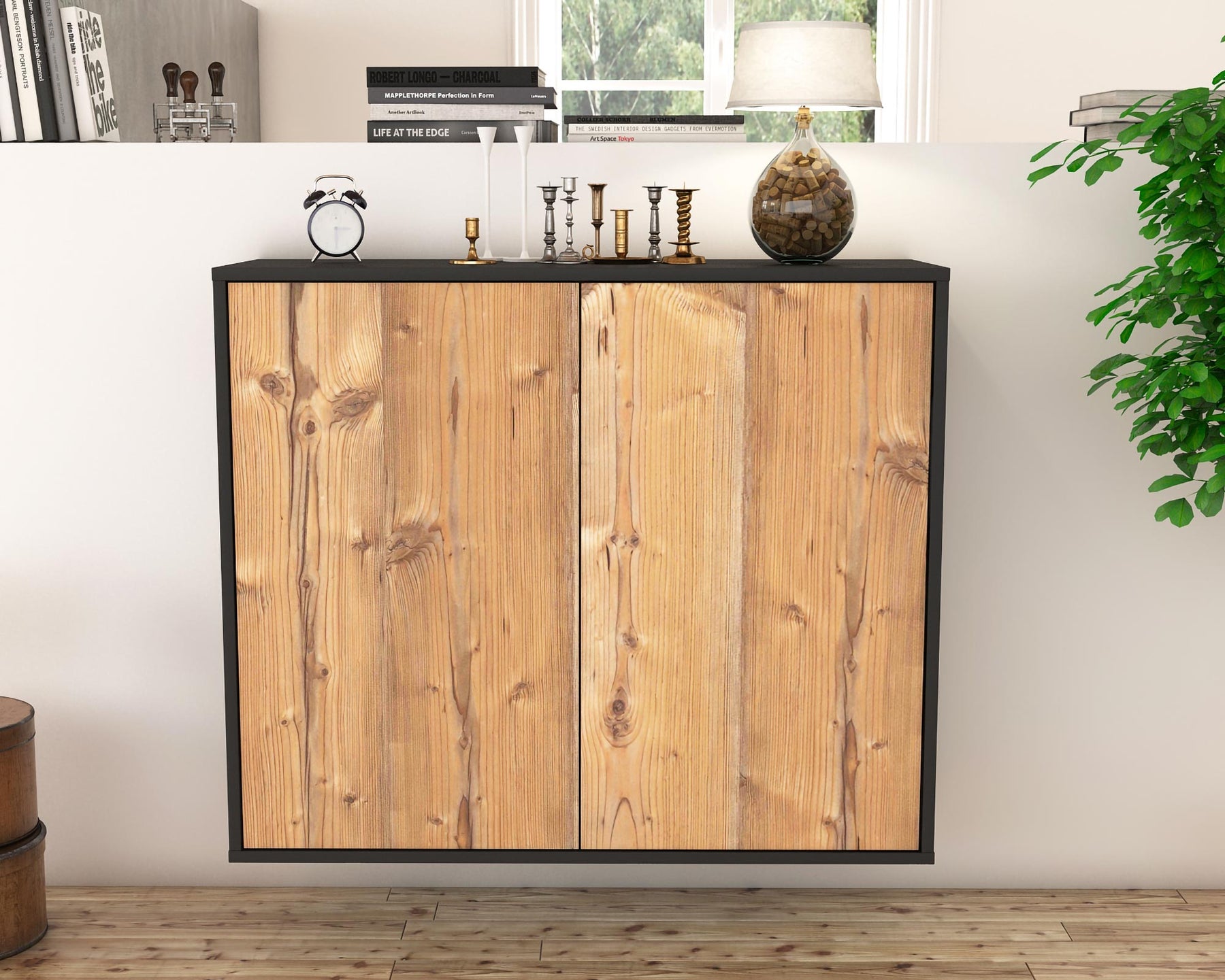 Sideboard Hialeah, Pinie, hängend (92x79x35cm)