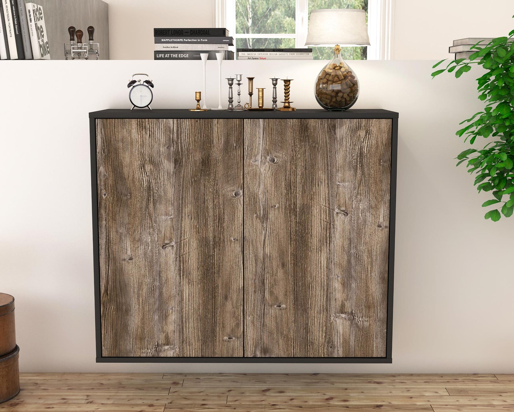 Sideboard Hialeah, Treibholz, hängend (92x79x35cm)