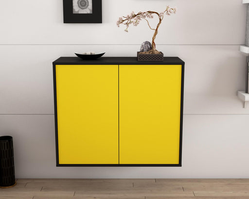 Sideboard Hialeah, Gelb, hängend (92x79x35cm)