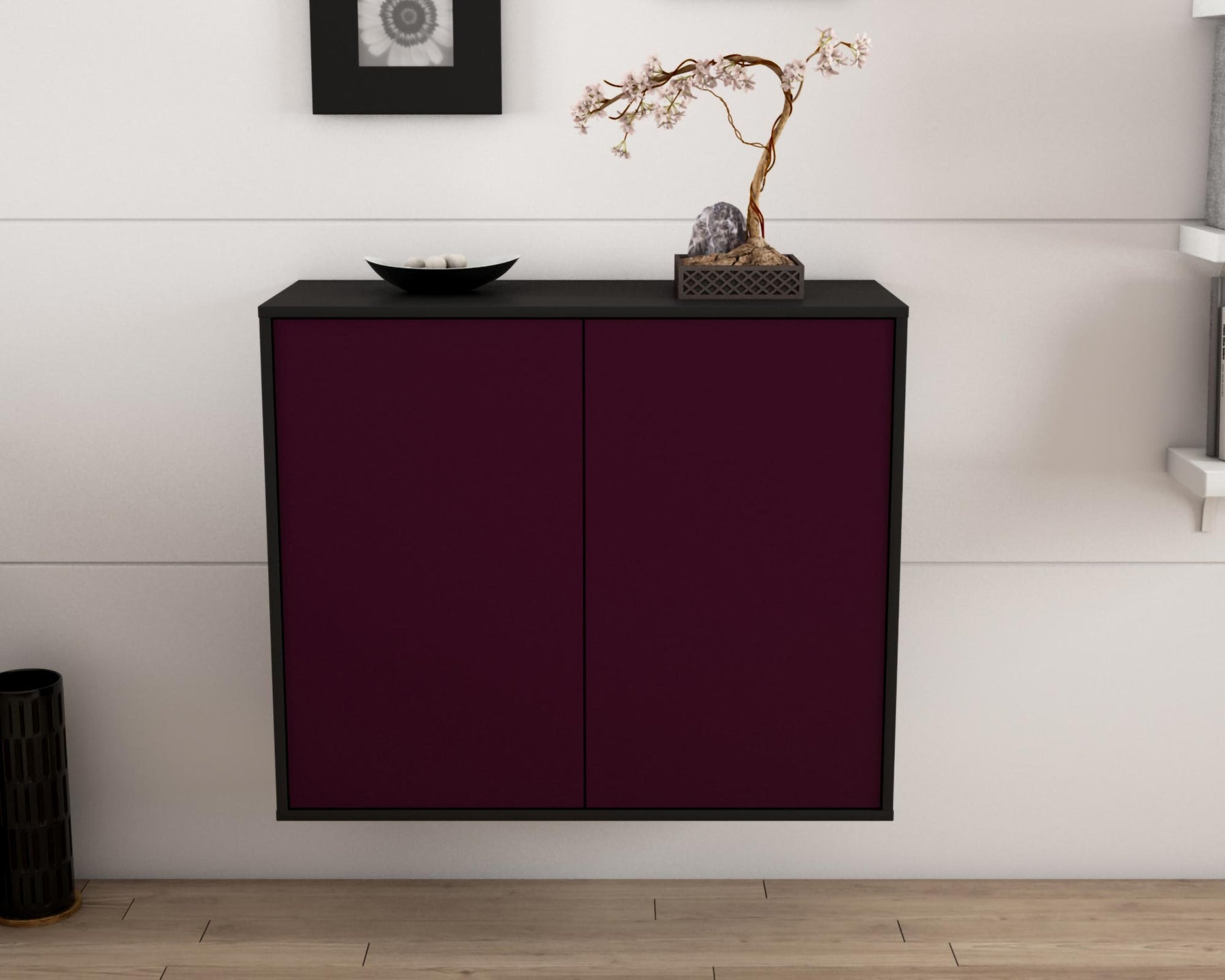 Sideboard Hialeah, Lila, hängend (92x79x35cm)