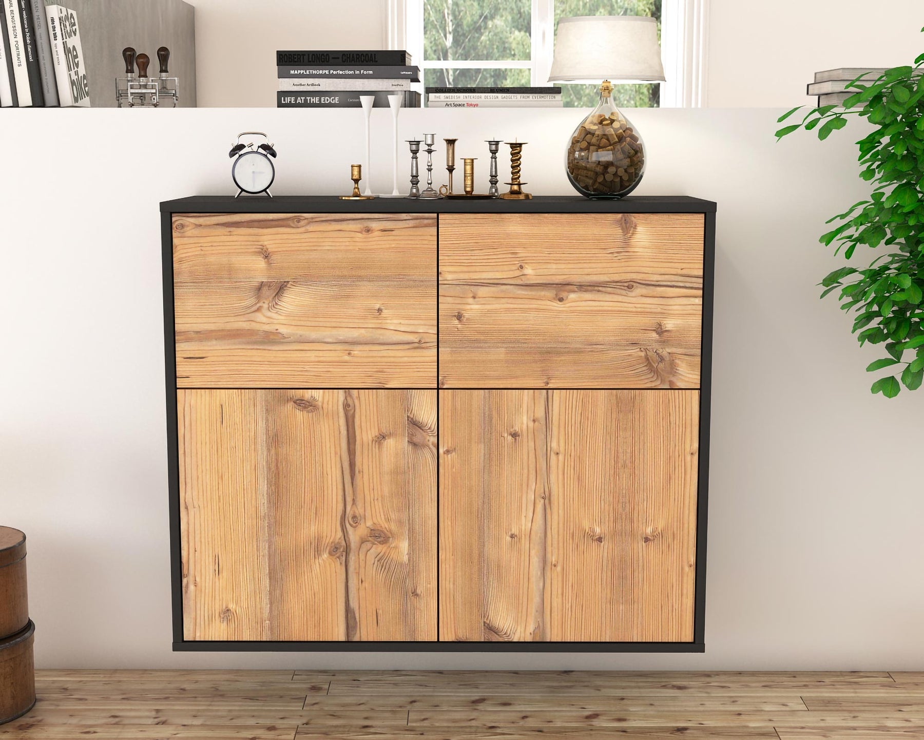 Sideboard Gilbert, Pinie, hängend (92x79x35cm)