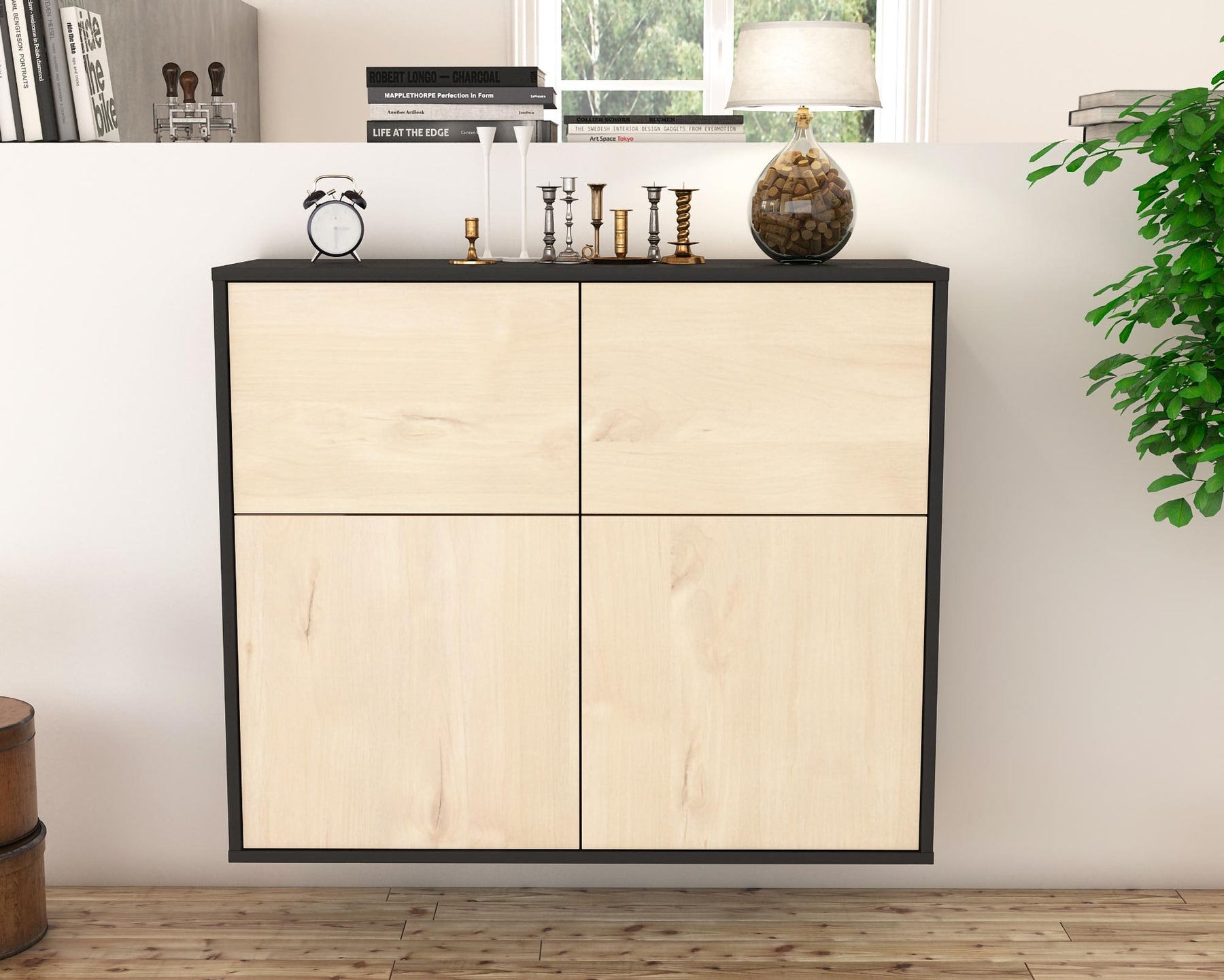 Sideboard Gilbert, Zeder, hängend (92x79x35cm)