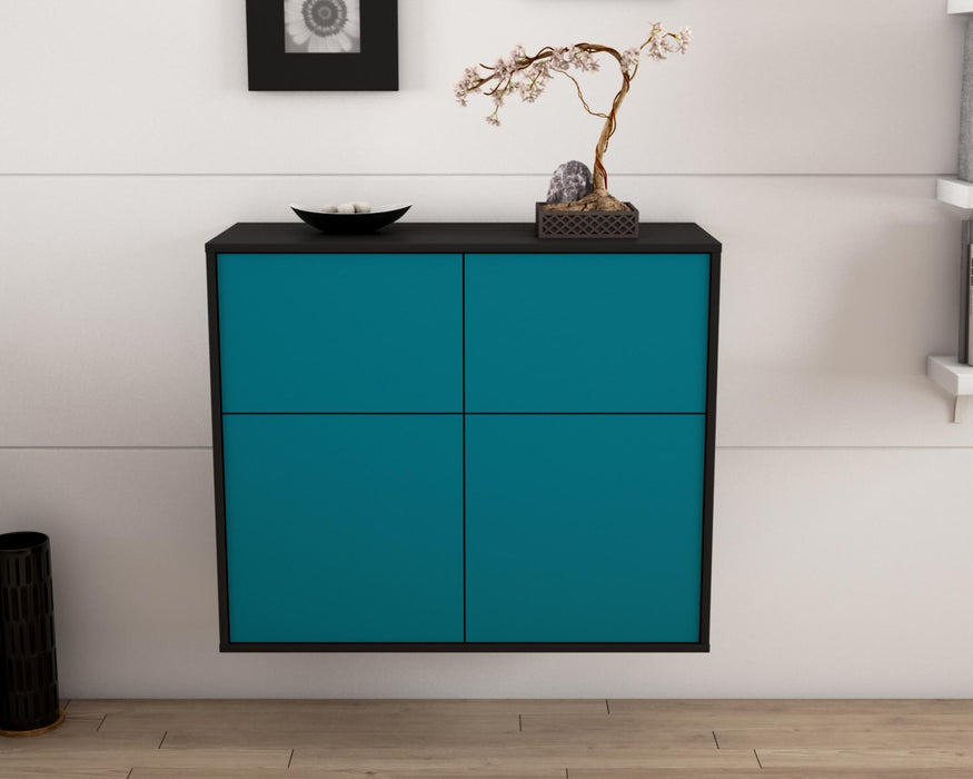 Sideboard Gilbert, Türkis, hängend (92x79x35cm)