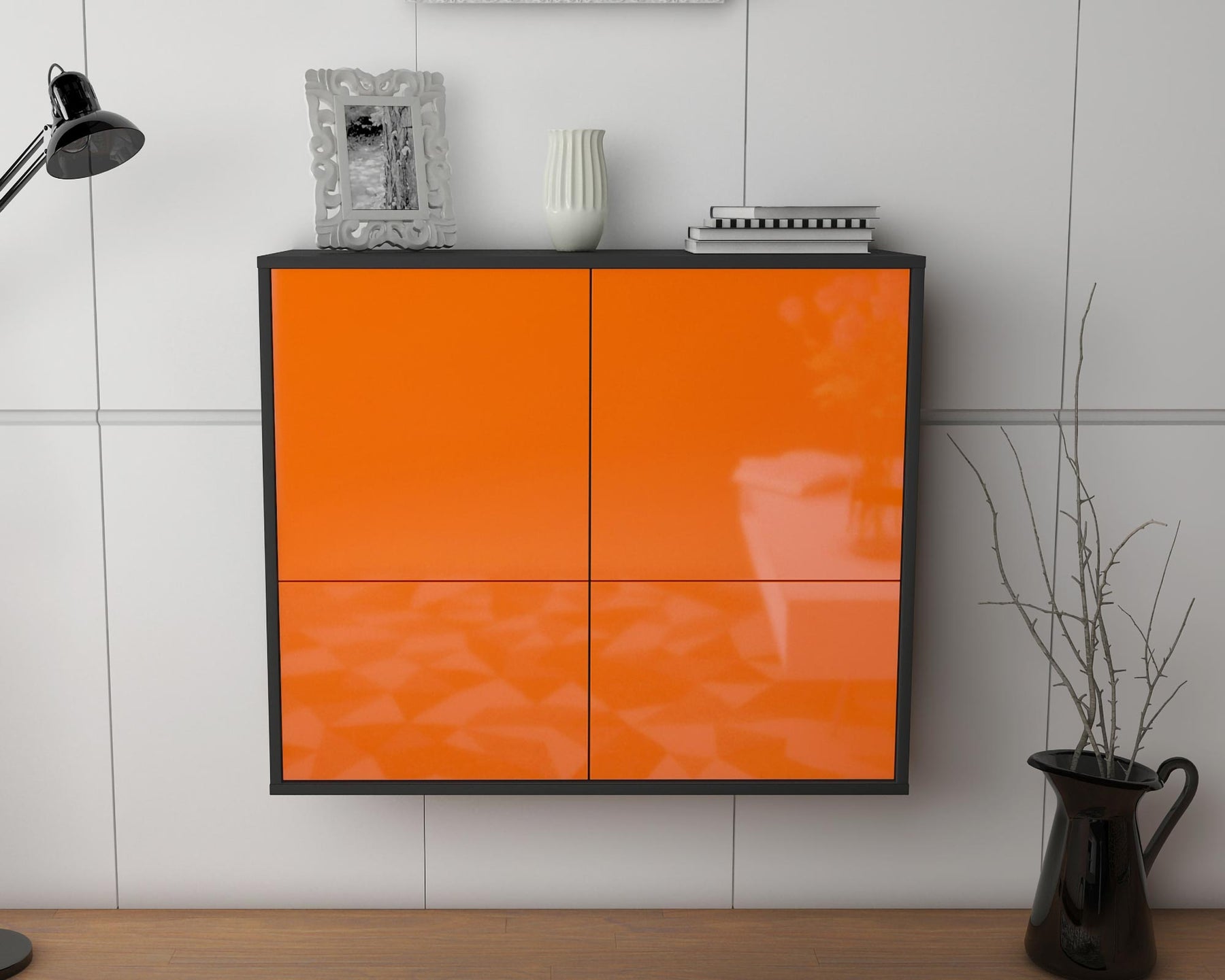 Sideboard Montgomery, Orange, hängend (92x79x35cm)