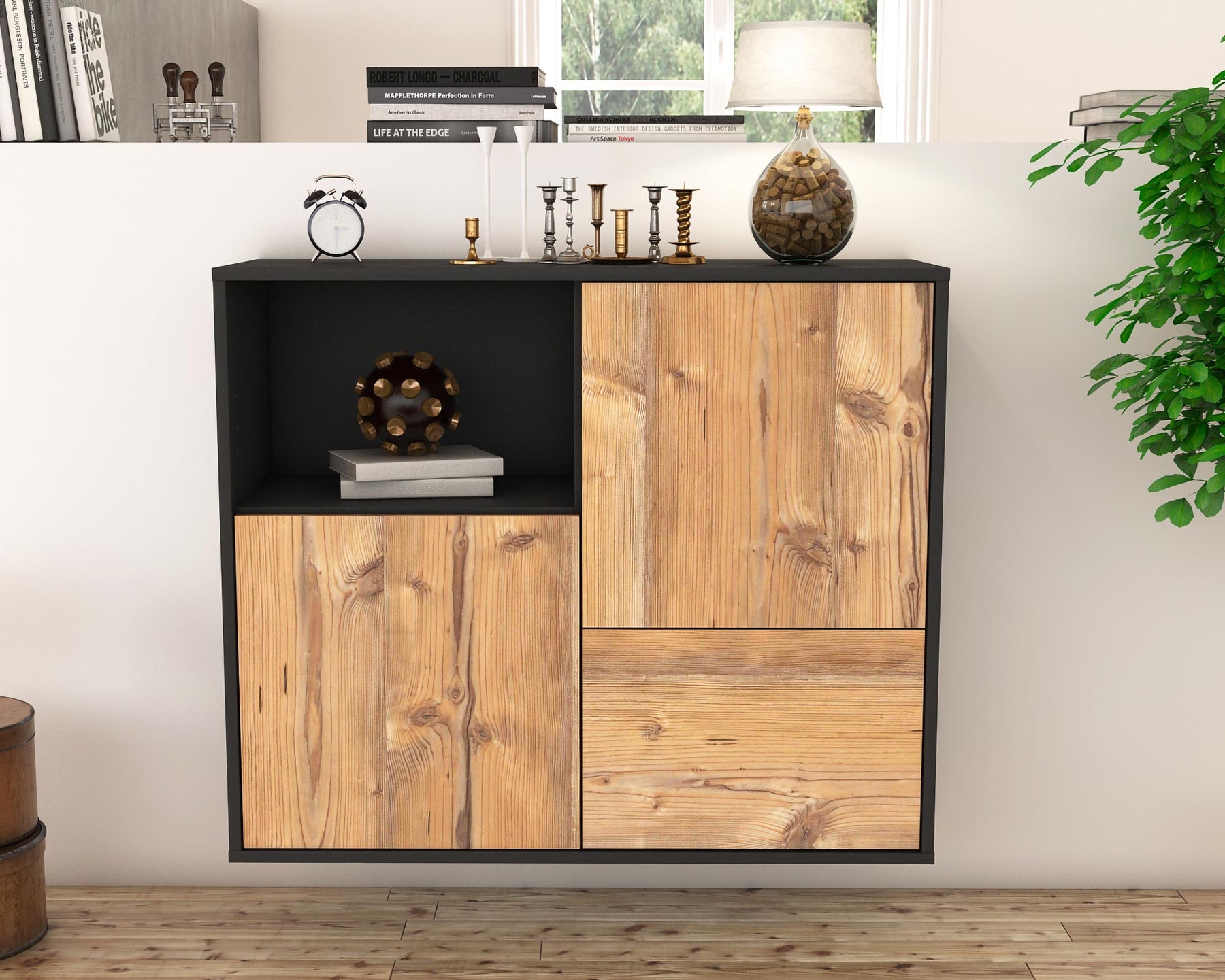 Sideboard Boise, Pinie, hängend (92x79x35cm)