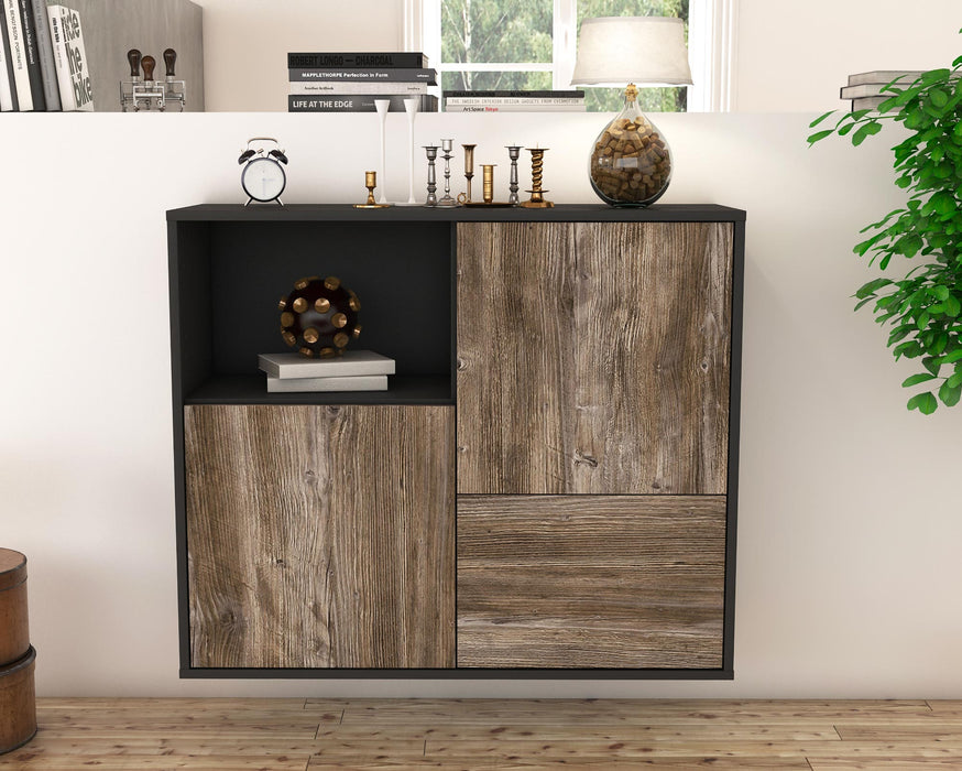 Sideboard Boise, Treibholz, hängend (92x79x35cm)