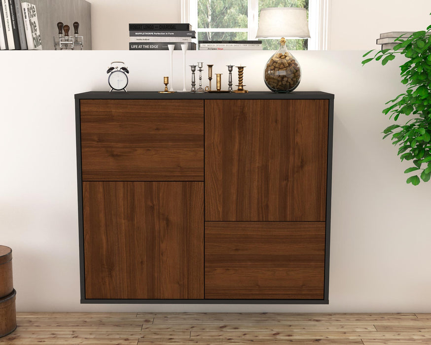 Sideboard Fremont, Walnuss, hängend (92x79x35cm)