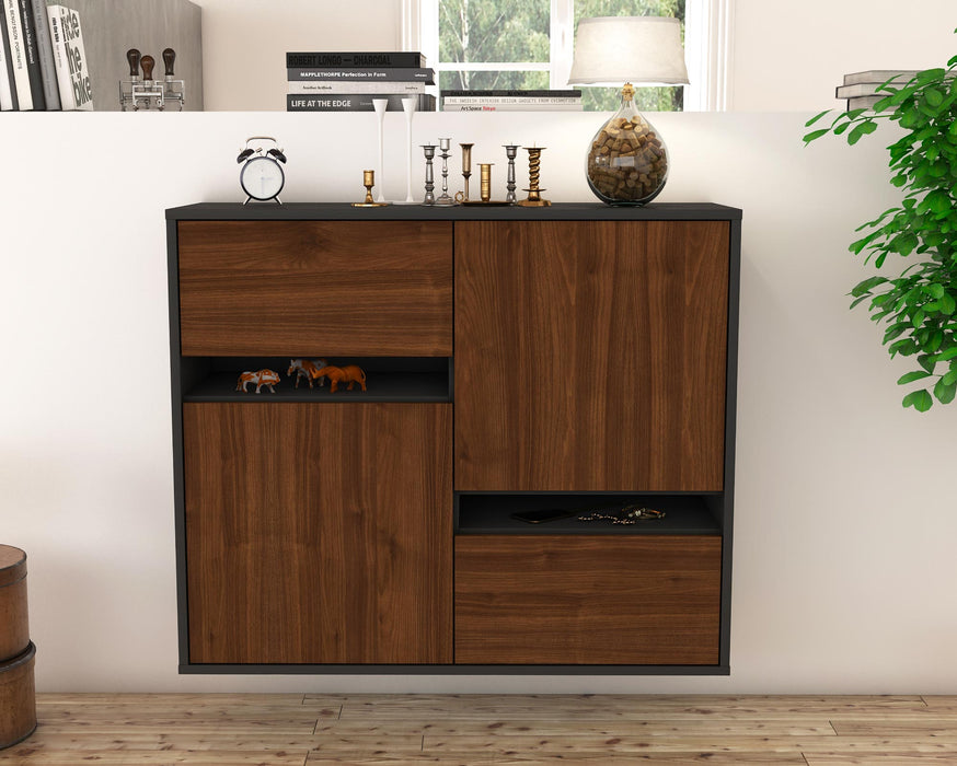 Sideboard Irvine, Walnuss, hängend (92x79x35cm)