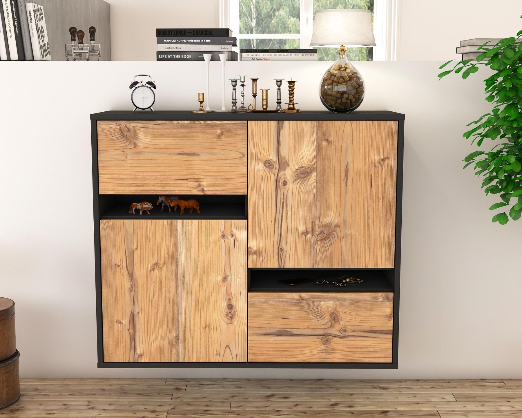 Sideboard Irvine, Pinie, hängend (92x79x35cm)