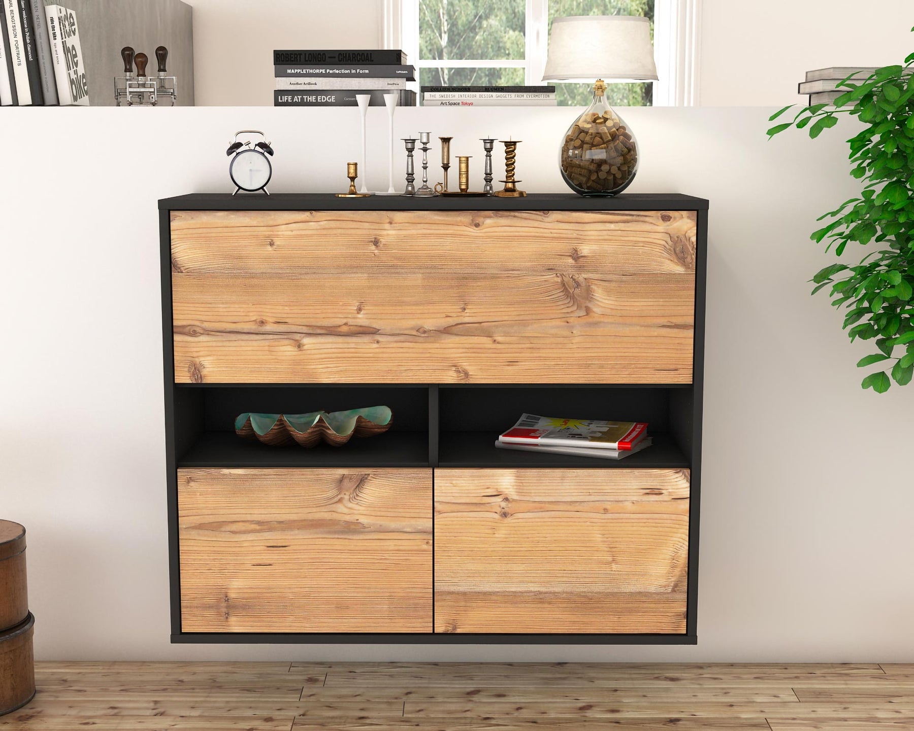 Sideboard San Bernardino, Pinie, hängend (92x79x35cm)