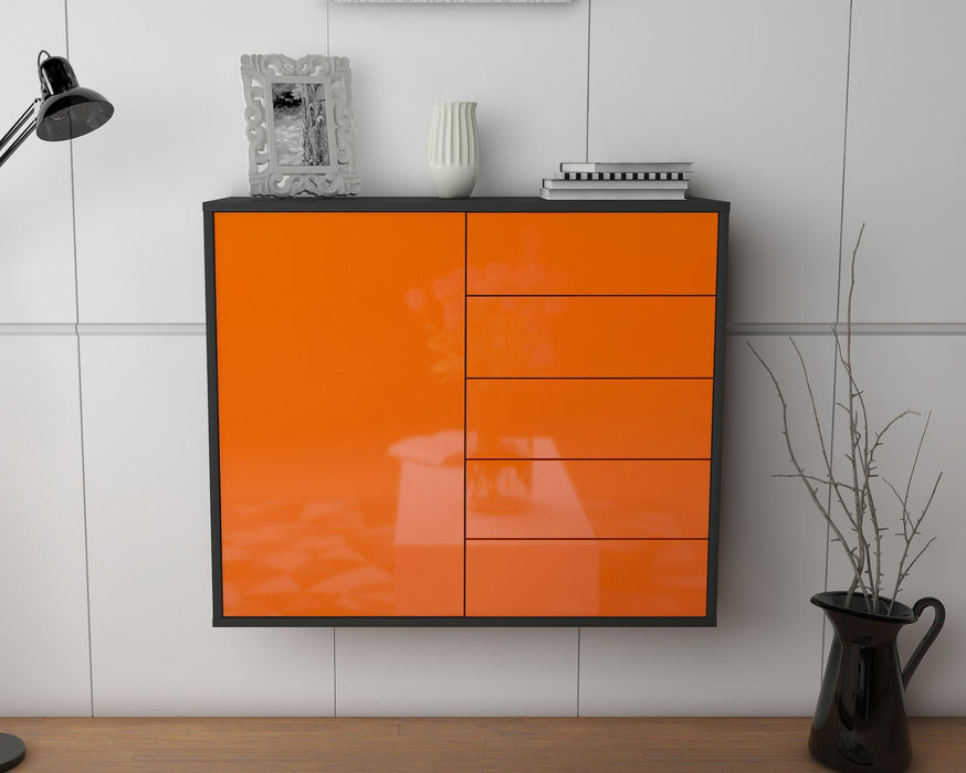 Sideboard Yonkers, Orange, hängend (92x79x35cm)