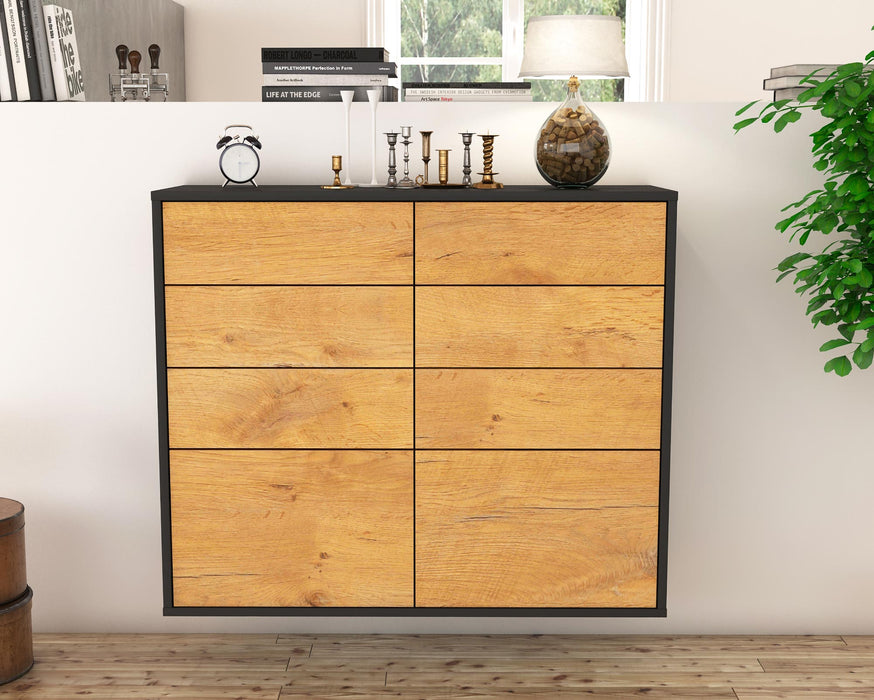 Sideboard Des Moines, Eiche, hängend (92x79x35cm)