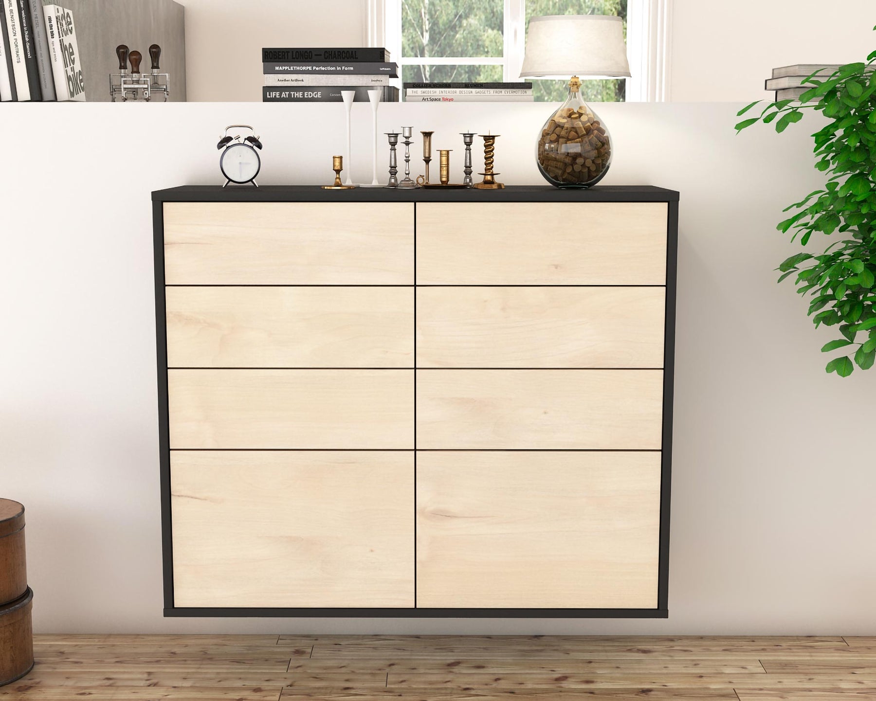 Sideboard Des Moines, Zeder, hängend (92x79x35cm)