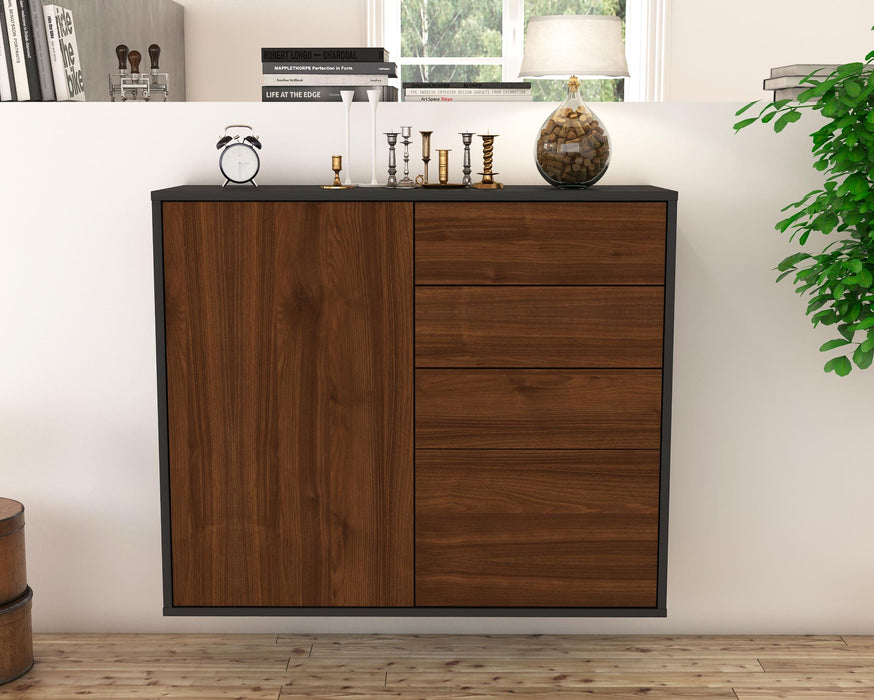 Sideboard Tacoma, Walnuss, hängend (92x79x35cm)