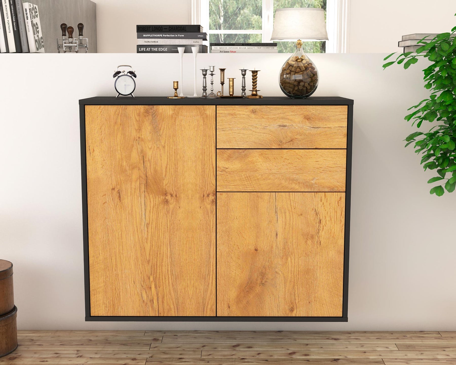 Sideboard Huntington Beach, Eiche, hängend (92x79x35cm)