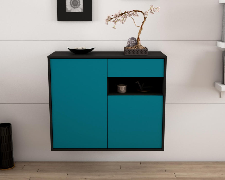 Sideboard Augusta, Türkis, hängend (92x79x35cm)