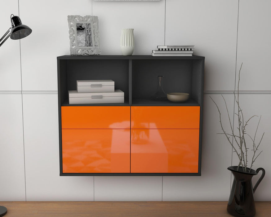 Sideboard Moreno Valley, Orange, hängend (92x79x35cm)