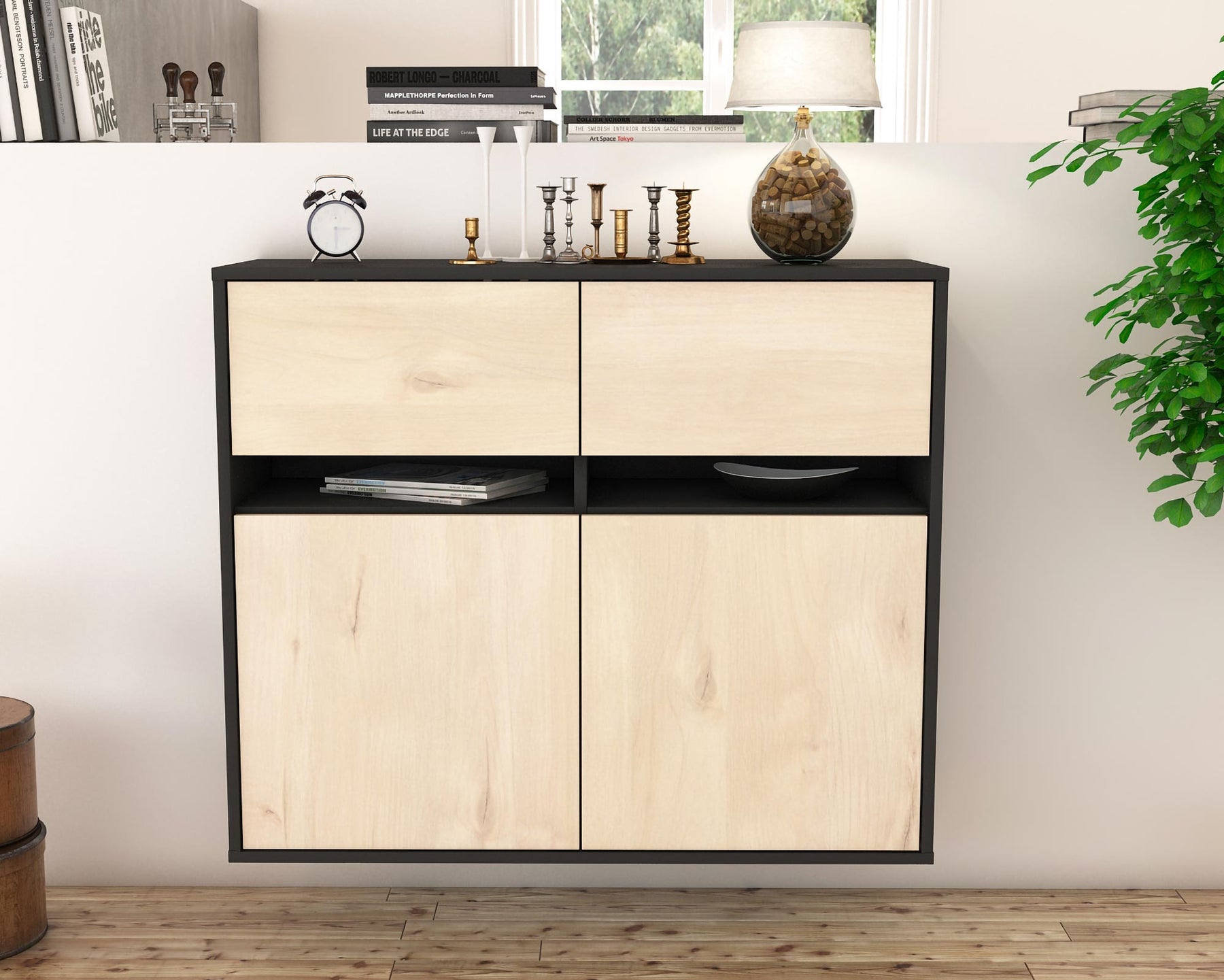 Sideboard Fort Lauderdale, Zeder, hängend (92x79x35cm)