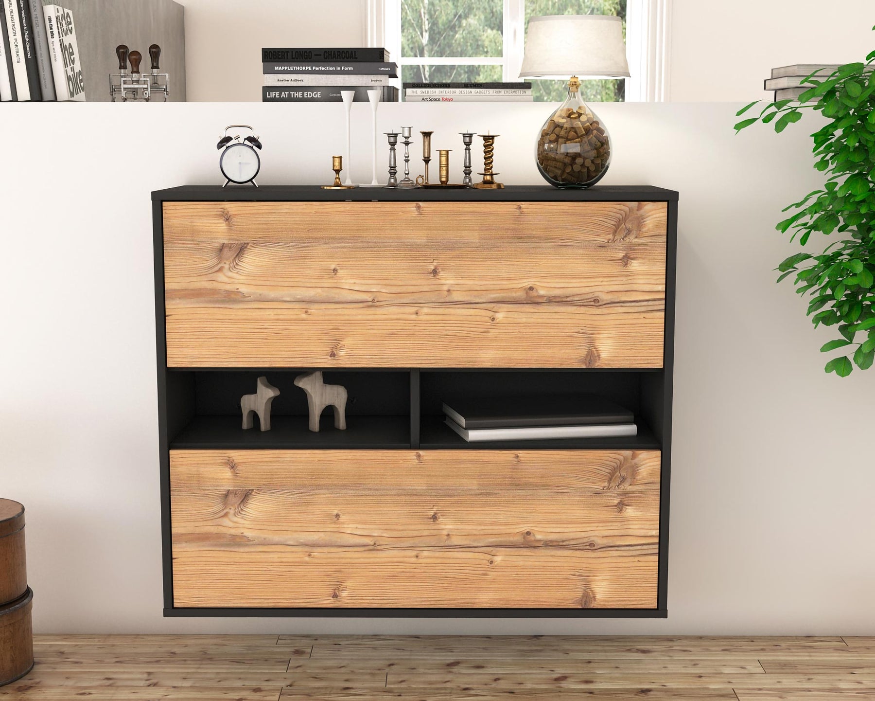 Sideboard Jackson, Pinie, hängend (92x79x35cm)