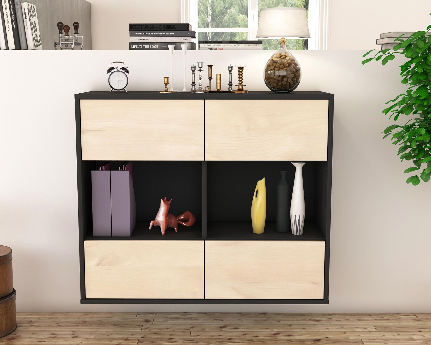 Sideboard Providence, Zeder, hängend (92x79x35cm)