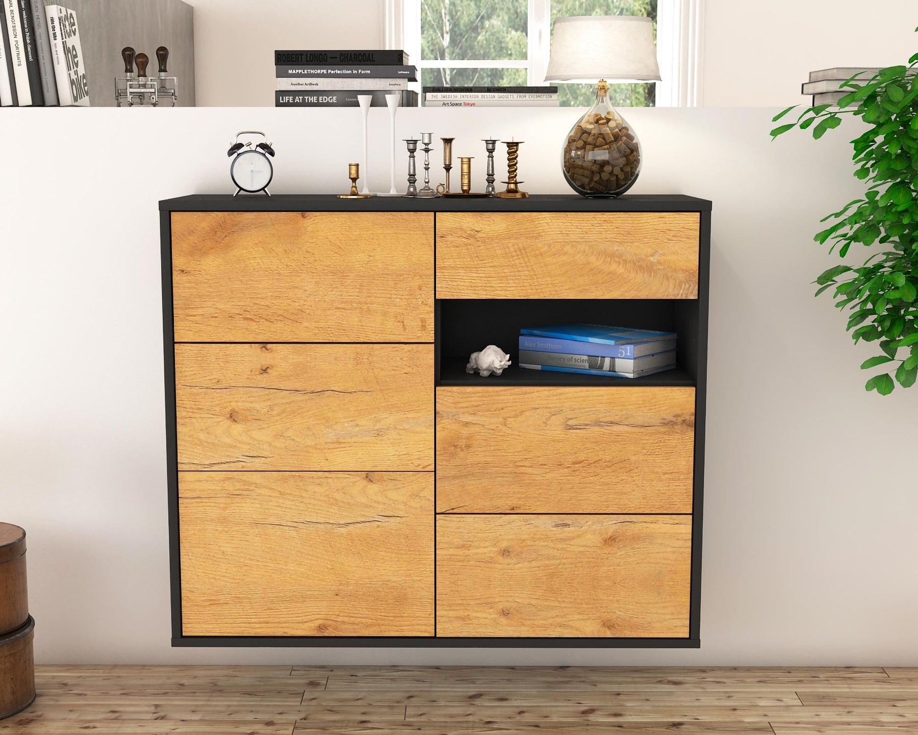 Sideboard Huntsville, Eiche, hängend (92x79x35cm)