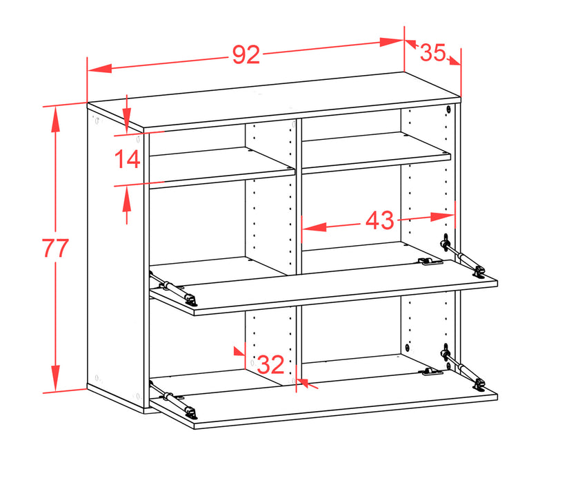 Sideboard Spring Valley, Eiche, hängend (92x79x35cm)