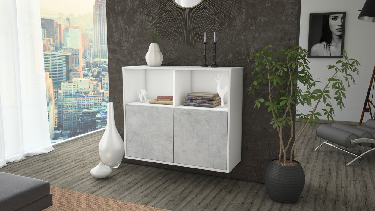 Sideboard Rochester, Beton, hängend (92x79x35cm)