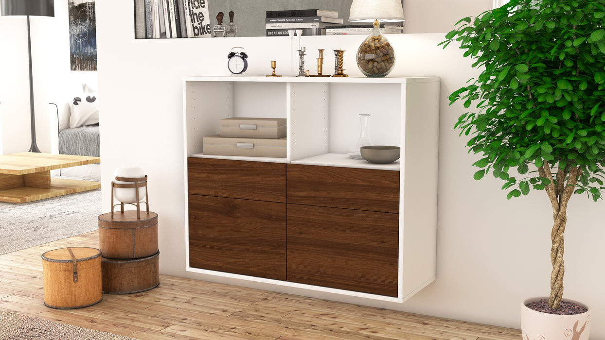 Sideboard Moreno Valley, Walnuss, hängend (92x79x35cm)