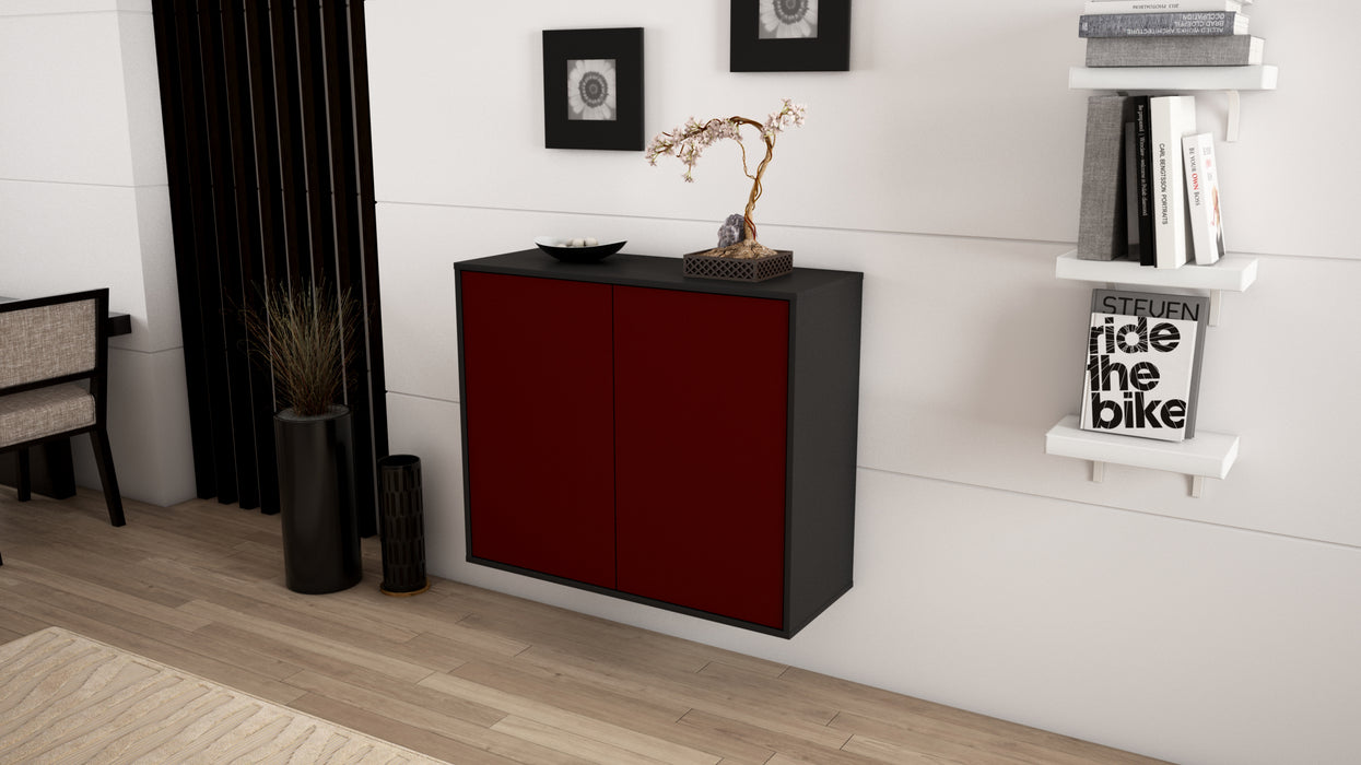 Sideboard Hialeah, Bordeaux, hängend (92x79x35cm)