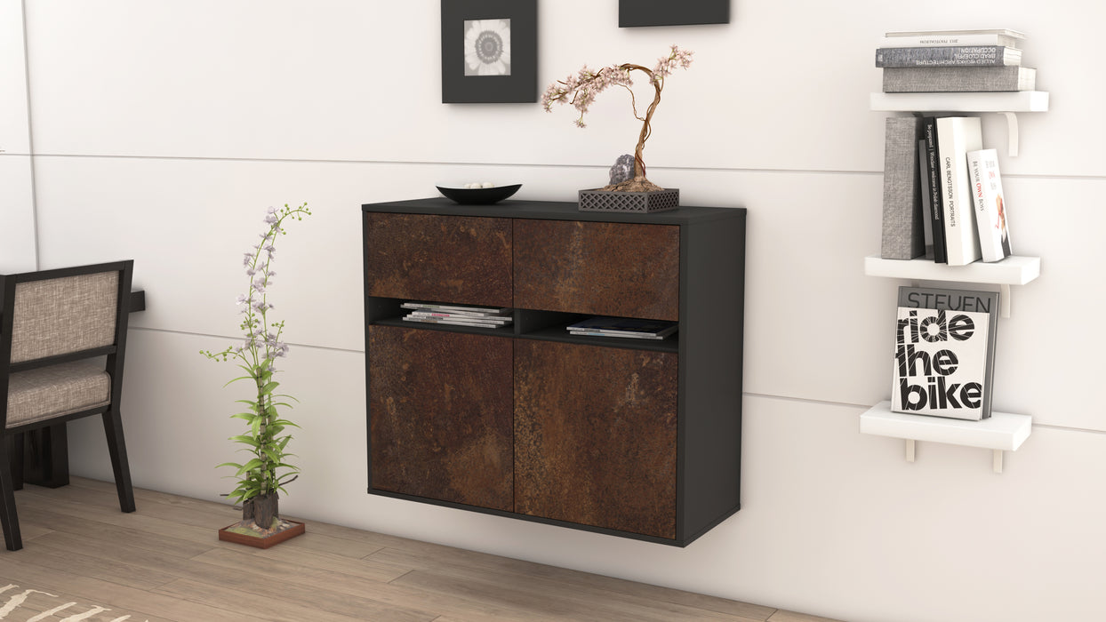 Sideboard Akron, Rost, hängend (92x79x35cm)