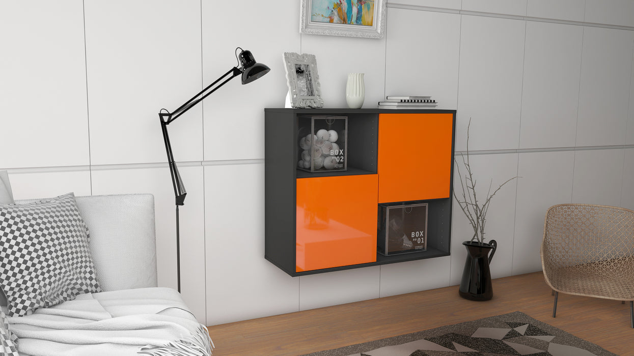 Sideboard Modesto, Orange, hängend (92x79x35cm)