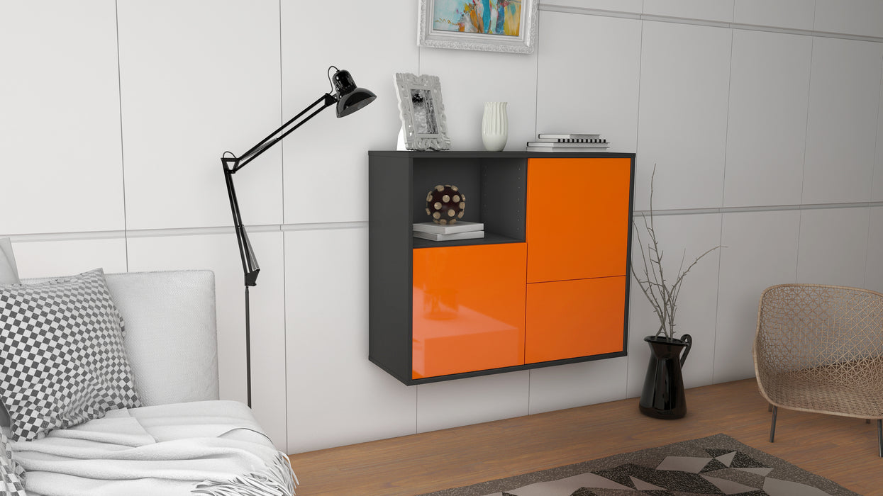 Sideboard Boise, Orange, hängend (92x79x35cm)