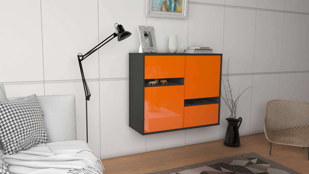 Sideboard Irvine, Orange, hängend (92x79x35cm)