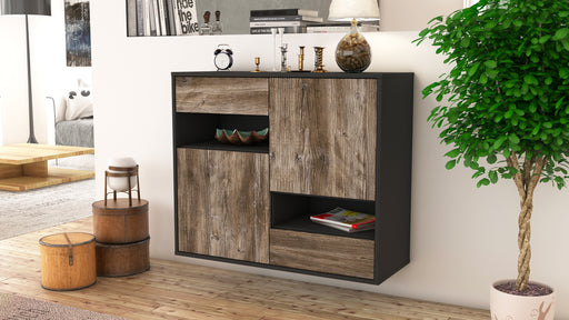 Sideboard Spokane, Treibholz, hängend (92x79x35cm)