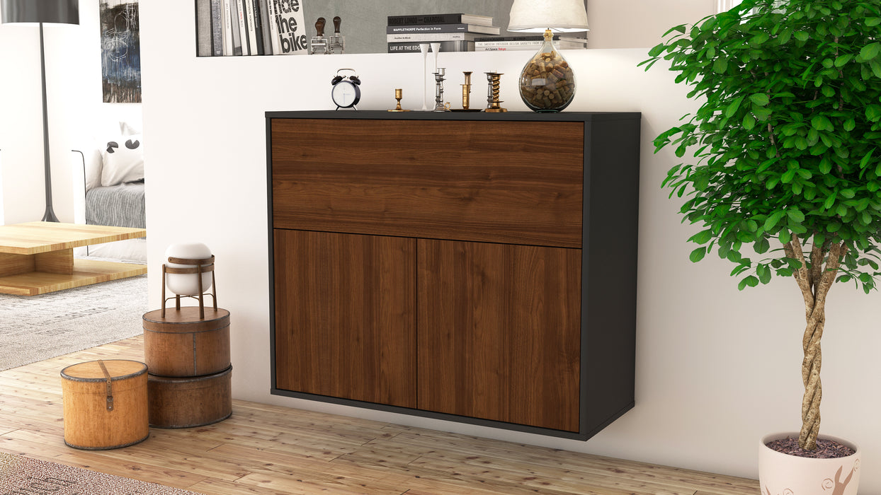 Sideboard Irving, Walnuss, hängend (92x79x35cm)