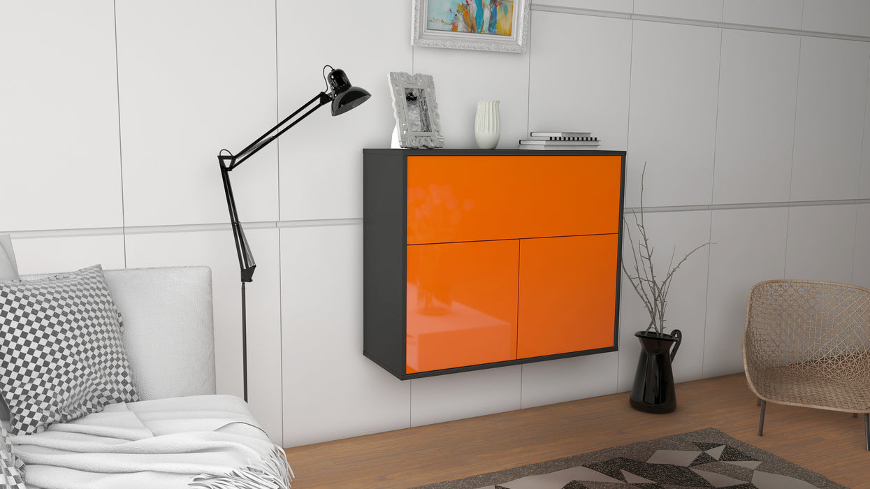 Sideboard Irving, Orange, hängend (92x79x35cm)