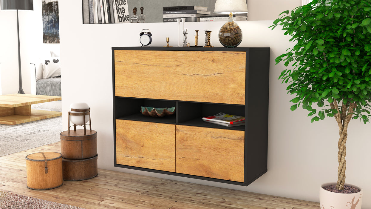 Sideboard San Bernardino, Eiche, hängend (92x79x35cm)