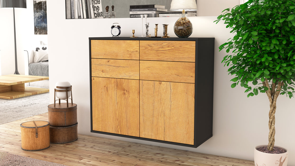 Sideboard Grand Rapids, Eiche, hängend (92x79x35cm)