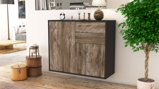 Sideboard Huntington Beach, Treibholz, hängend (92x79x35cm)