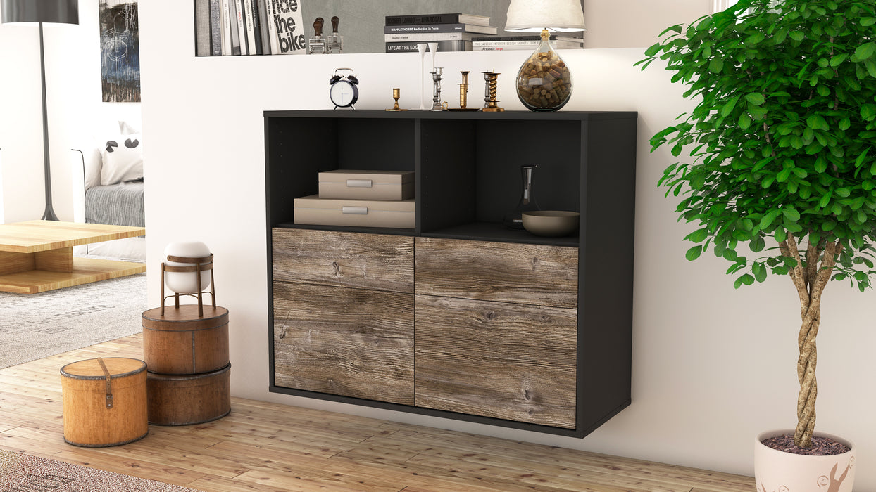 Sideboard Moreno Valley, Treibholz, hängend (92x79x35cm)