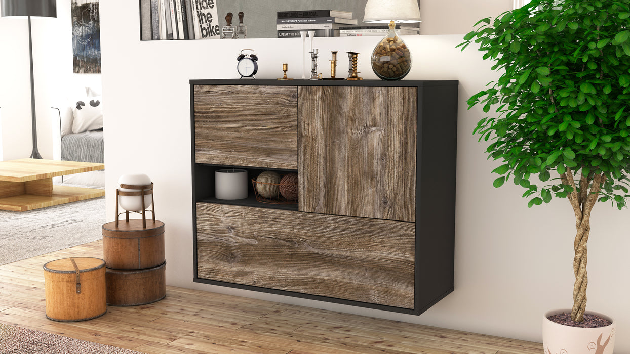 Sideboard Santa Clarita, Treibholz, hängend (92x79x35cm)