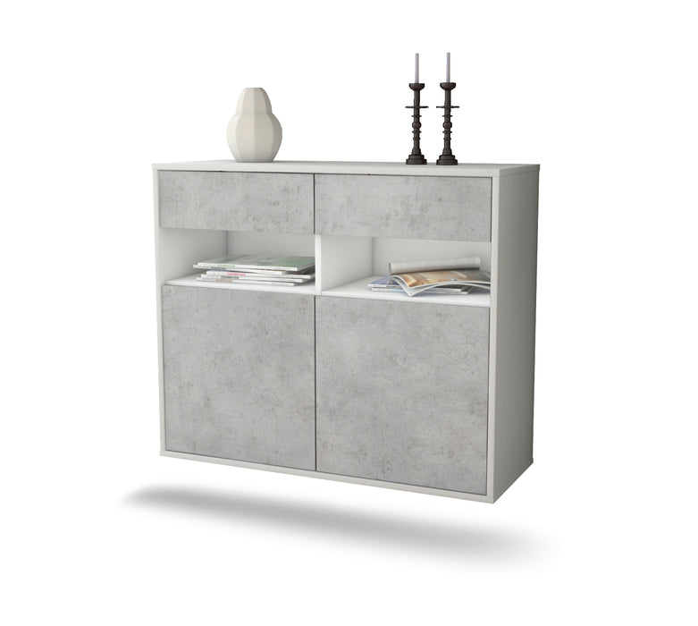 Sideboard North Las Vegas, Beton, hängend (92x79x35cm)