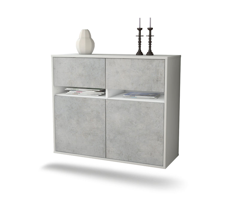 Sideboard Akron, Beton, hängend (92x79x35cm)