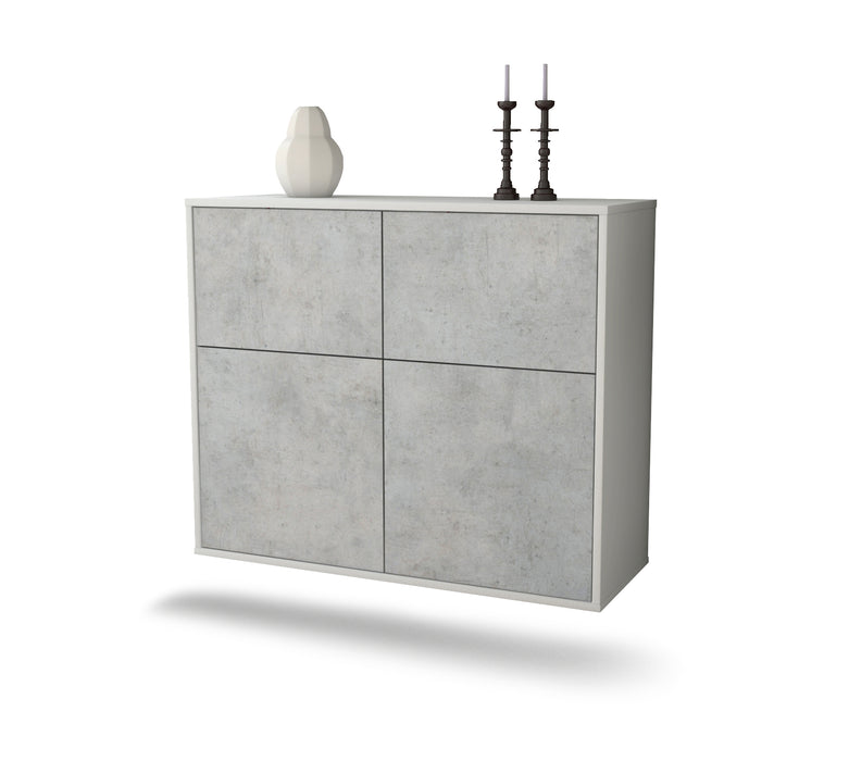 Sideboard Gilbert, Beton, hängend (92x79x35cm)