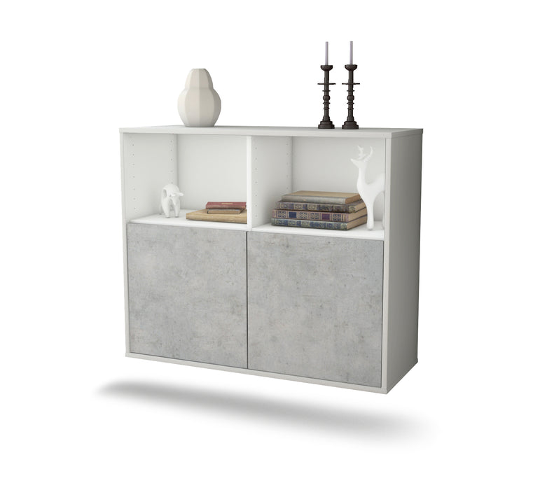 Sideboard Rochester, Beton, hängend (92x79x35cm)