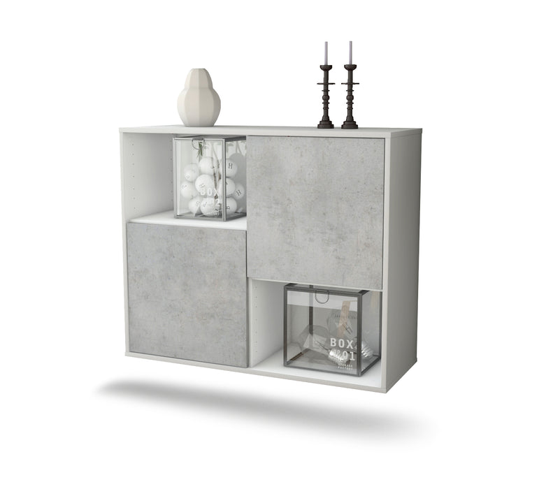 Sideboard Modesto, Beton, hängend (92x79x35cm)