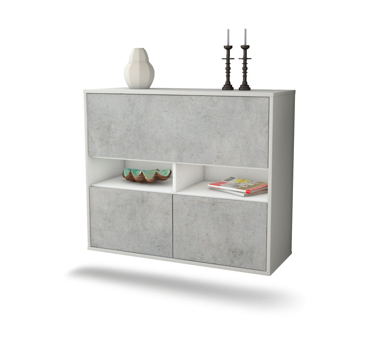 Sideboard San Bernardino, Beton, hängend (92x79x35cm)