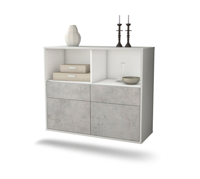 Sideboard Moreno Valley, Beton, hängend (92x79x35cm)