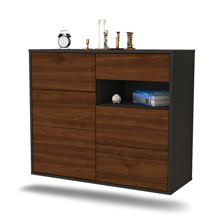 Sideboard Huntsville, Walnuss, hängend (92x79x35cm)